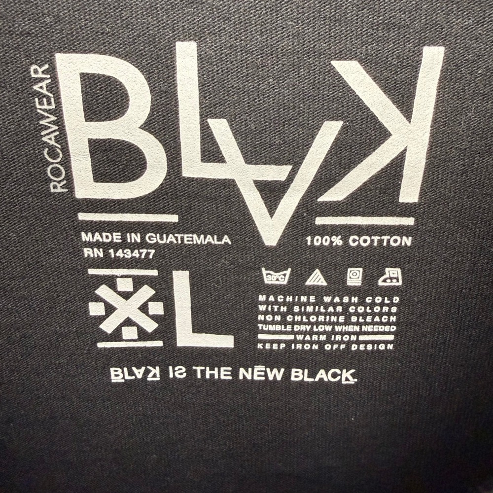 Rocawear BLVK Brooklyn Kings County Mens T-Shirt Black Cotton Large Streetwear - Picture 3 of 16